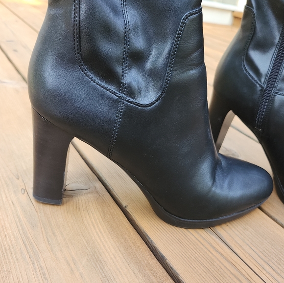 Black tall Franco Sarto leather boots - Picture 4 of 6